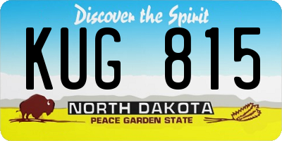 ND license plate KUG815