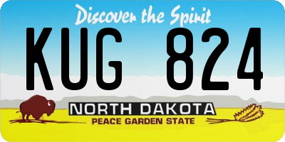 ND license plate KUG824