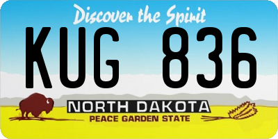 ND license plate KUG836