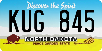 ND license plate KUG845