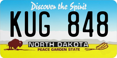ND license plate KUG848