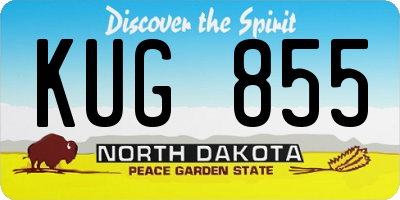 ND license plate KUG855