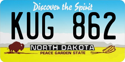 ND license plate KUG862