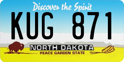 ND license plate KUG871