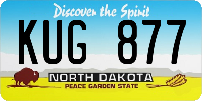 ND license plate KUG877