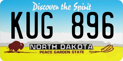 ND license plate KUG896