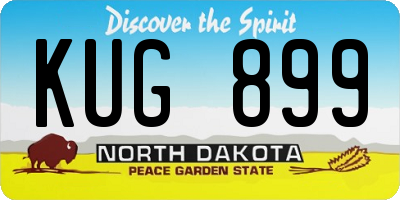 ND license plate KUG899