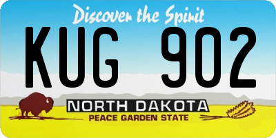 ND license plate KUG902