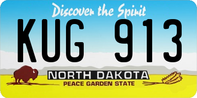 ND license plate KUG913