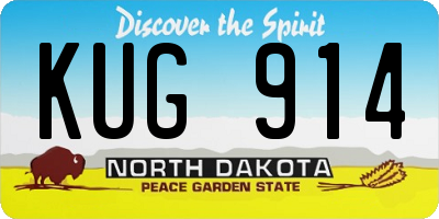 ND license plate KUG914