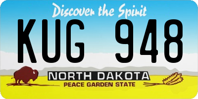 ND license plate KUG948
