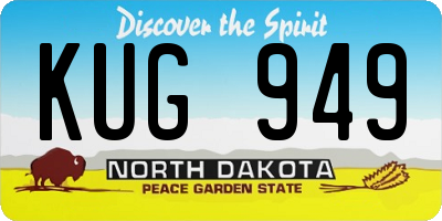 ND license plate KUG949
