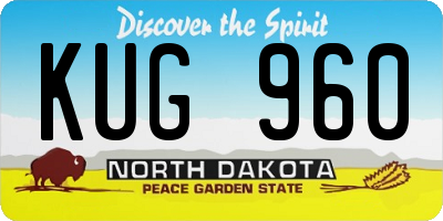 ND license plate KUG960