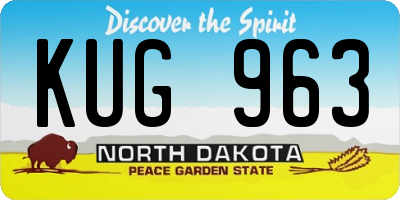 ND license plate KUG963