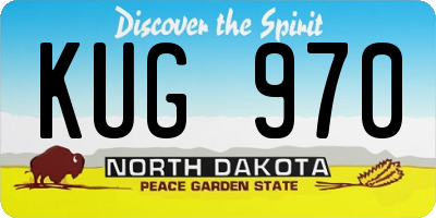 ND license plate KUG970