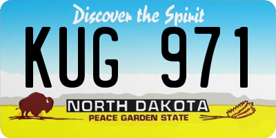 ND license plate KUG971