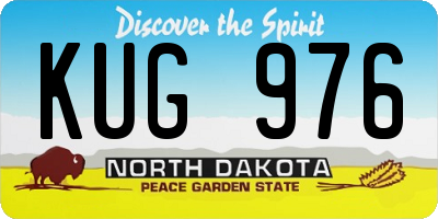 ND license plate KUG976
