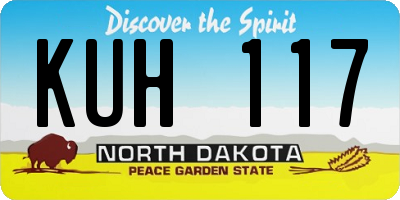ND license plate KUH117