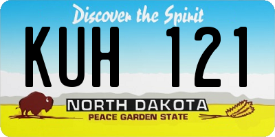 ND license plate KUH121