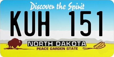 ND license plate KUH151