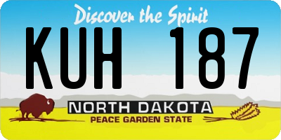 ND license plate KUH187