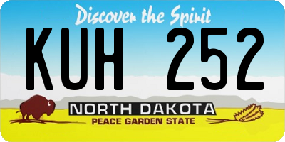 ND license plate KUH252