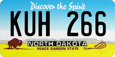 ND license plate KUH266