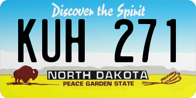 ND license plate KUH271