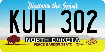 ND license plate KUH302
