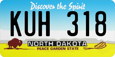 ND license plate KUH318