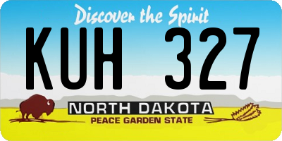ND license plate KUH327