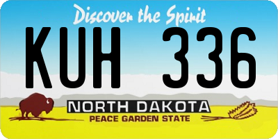 ND license plate KUH336