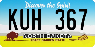 ND license plate KUH367