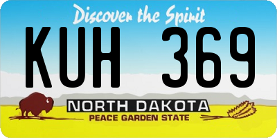 ND license plate KUH369
