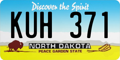 ND license plate KUH371
