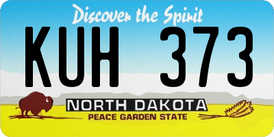 ND license plate KUH373