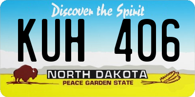 ND license plate KUH406