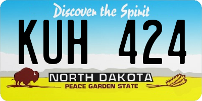 ND license plate KUH424
