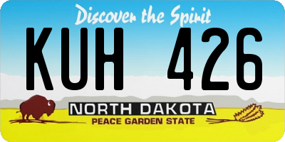 ND license plate KUH426