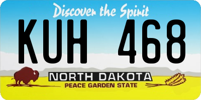 ND license plate KUH468