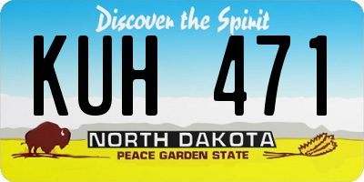 ND license plate KUH471