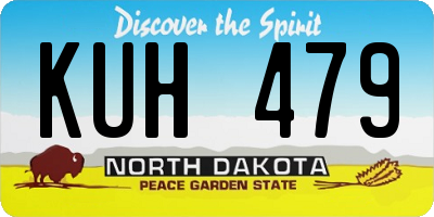 ND license plate KUH479