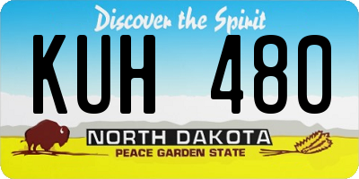 ND license plate KUH480