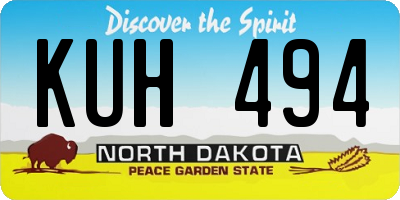 ND license plate KUH494