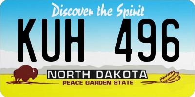 ND license plate KUH496
