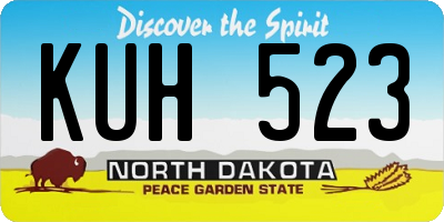 ND license plate KUH523