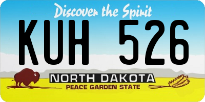 ND license plate KUH526