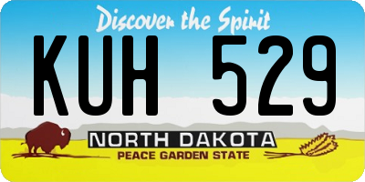ND license plate KUH529