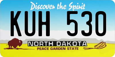 ND license plate KUH530