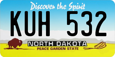 ND license plate KUH532